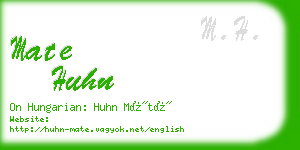 mate huhn business card